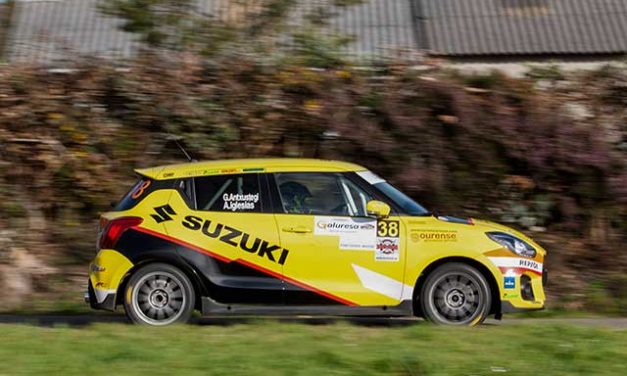 El Suzuki Swift de la Copa 2019 afina sus reglajes en el Rallye de A Coruña