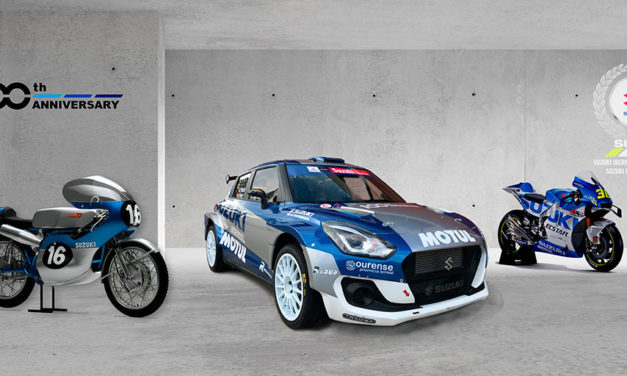 Los Suzuki Swift R4LLY S con los colores de Suzuki MotoGP